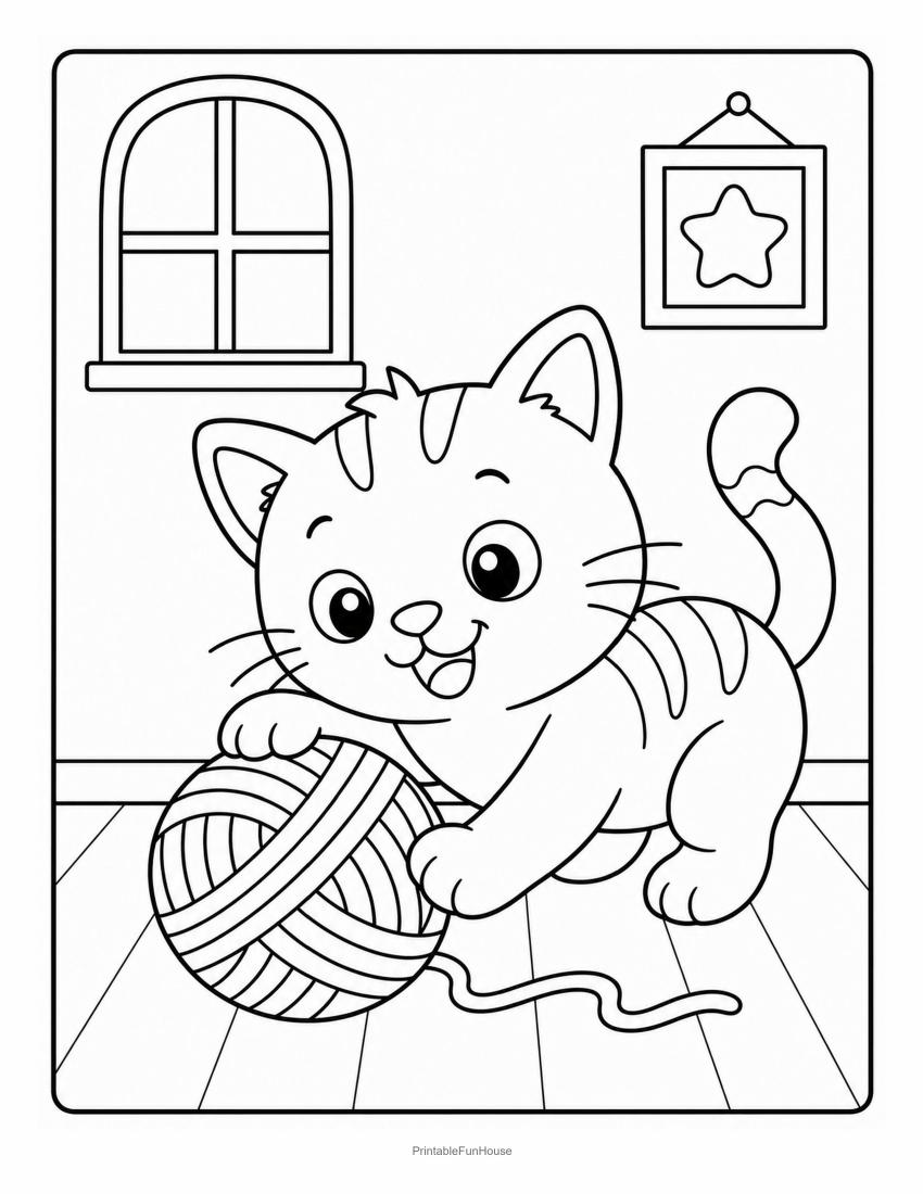 Kitten Yarn Ball