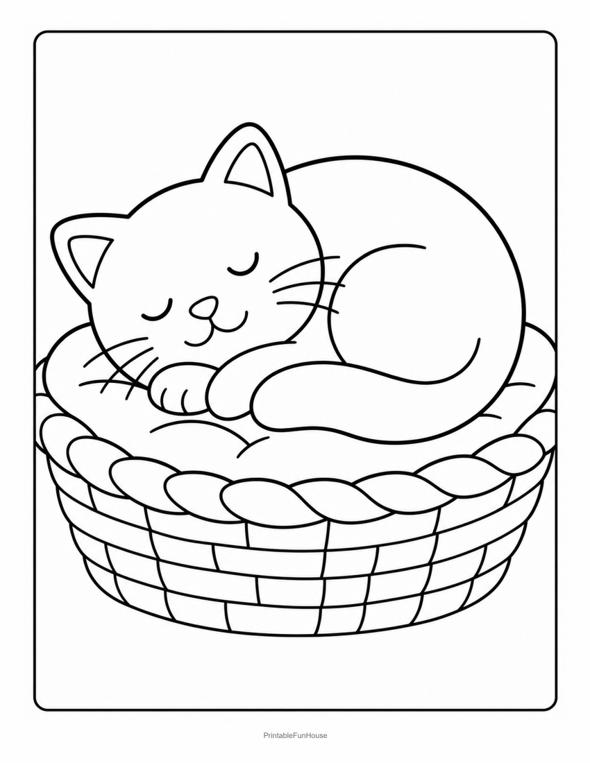 Sleepy Cat Basket