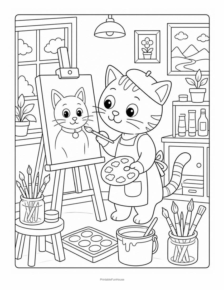 Cat Painting Studio