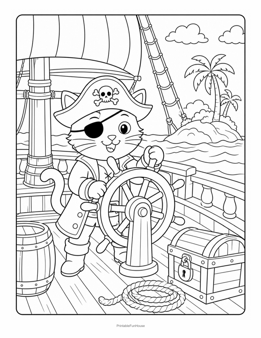 Cat Pirate Ship