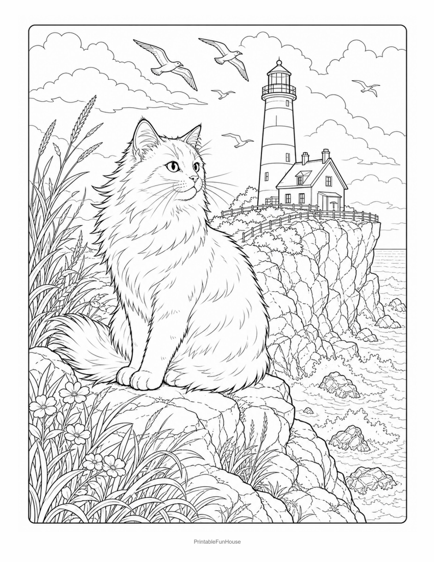 Cat Lighthouse Cliff