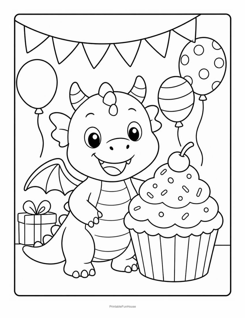 Dragon Cupcake Party
