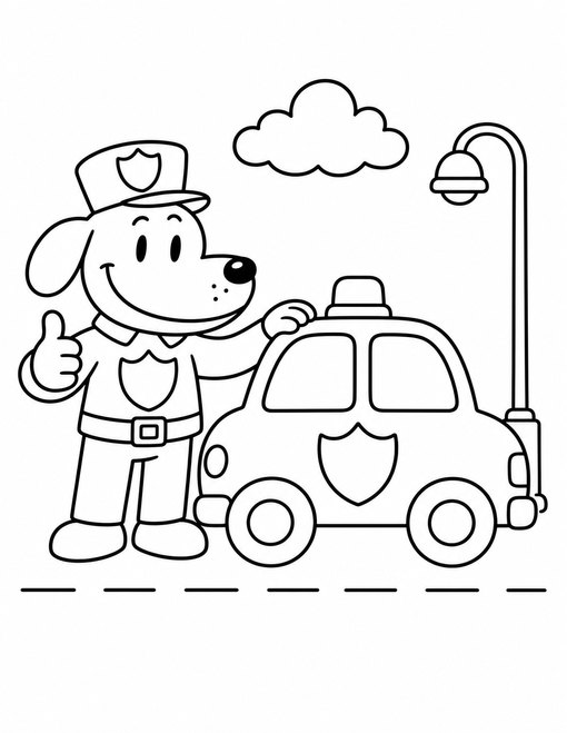 Dog Man 004 Dog Man Police Car