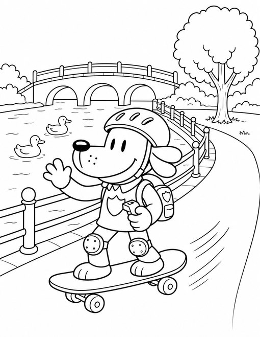 Dog Man 010 Dog Man Skateboard Patrol