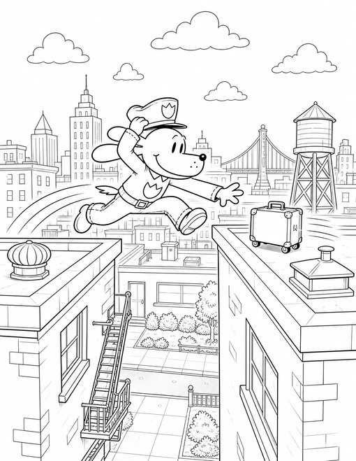 Dog Man 014 Dog Man Rooftop Pursuit
