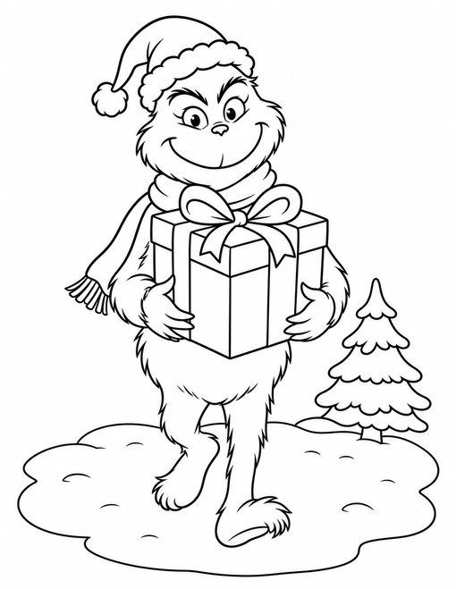 Grinch With Gift