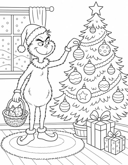 Grinch Decorating Tree