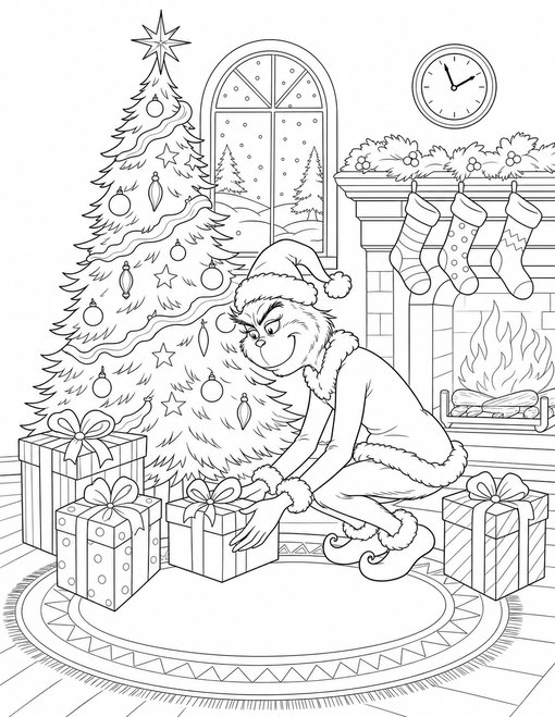 Grinch Delivering Gifts