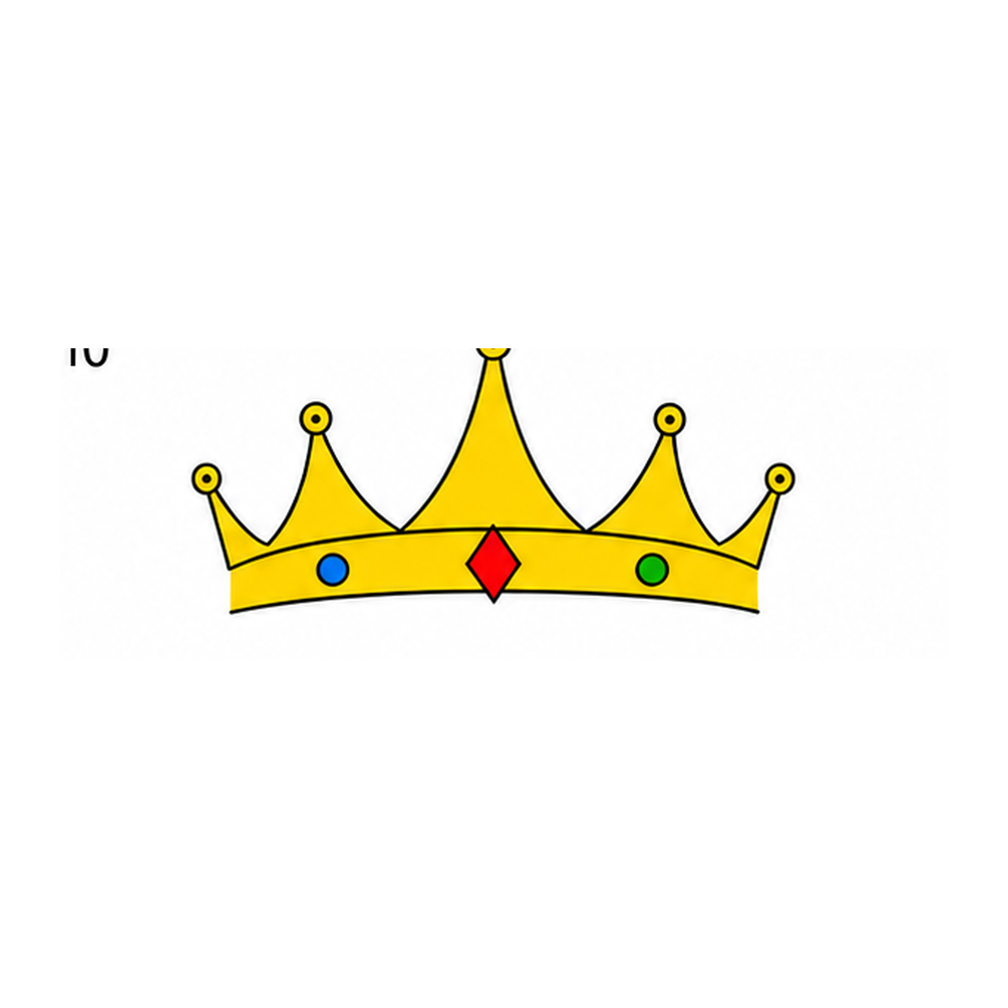 Finished, colored how to draw a crown: easy step-by-step tutorial drawing
