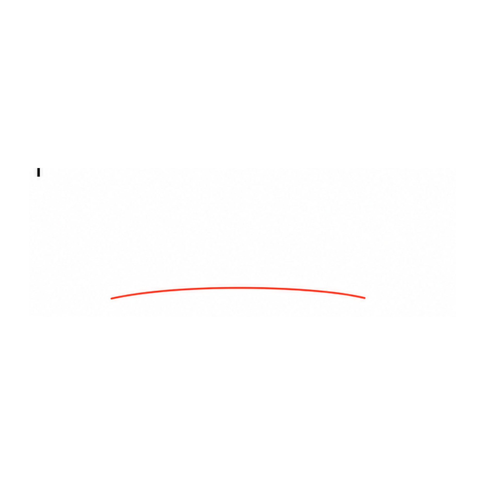 Step 1 of how to draw a crown: draw the bottom curve.