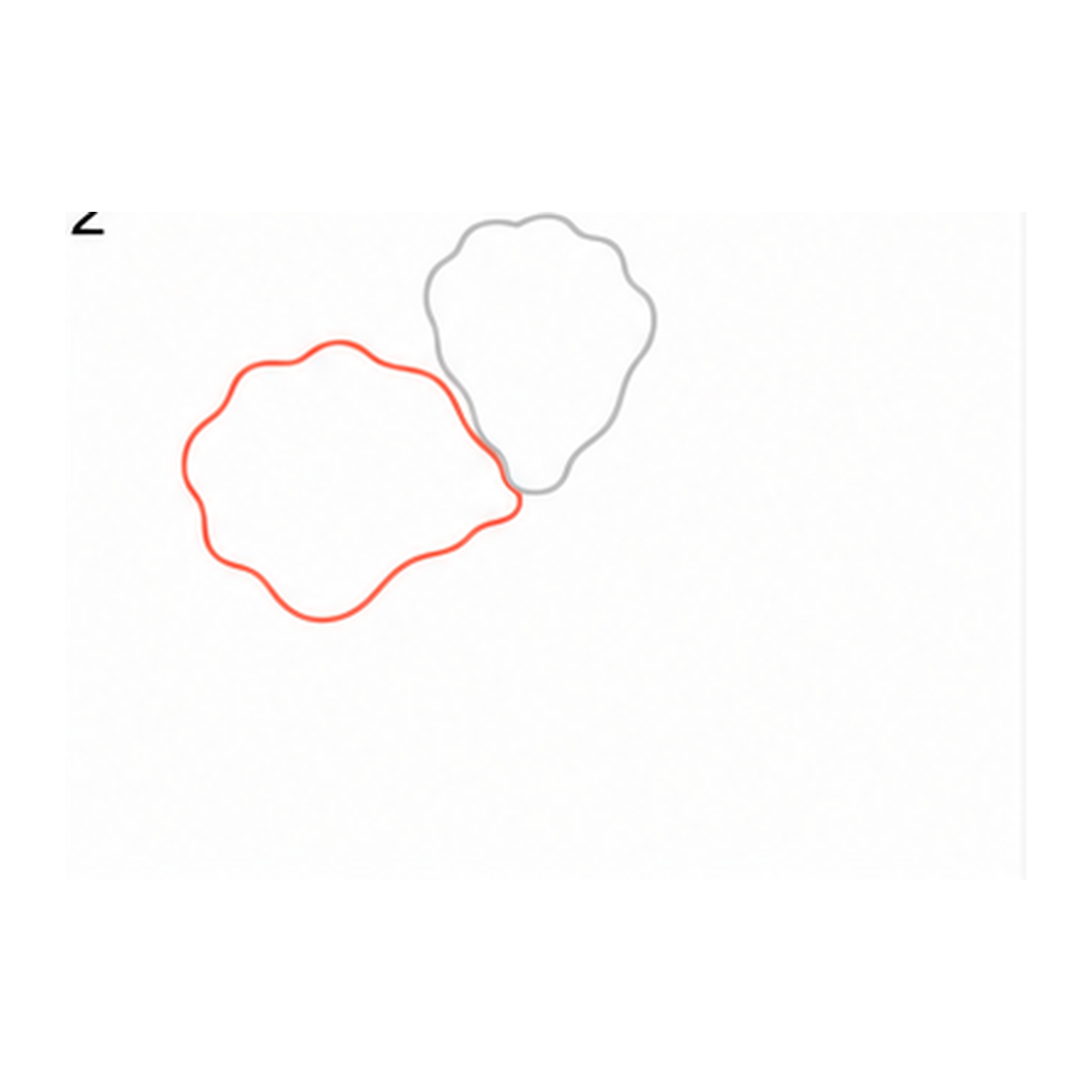 Step 2 of how to draw a hibiscus flower: add the left petal.