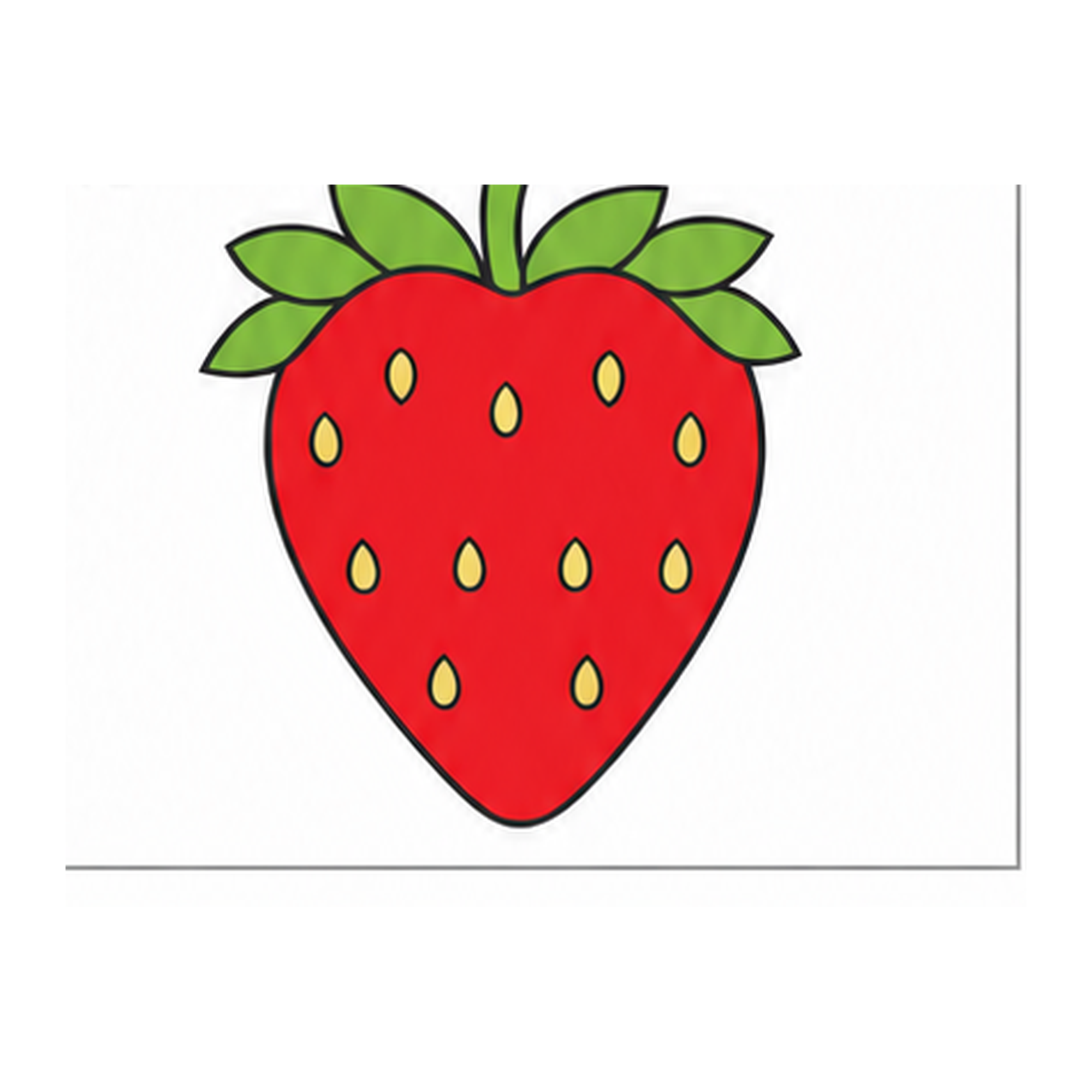 Finished, colored how to draw a strawberry: easy step-by-step tutorial drawing