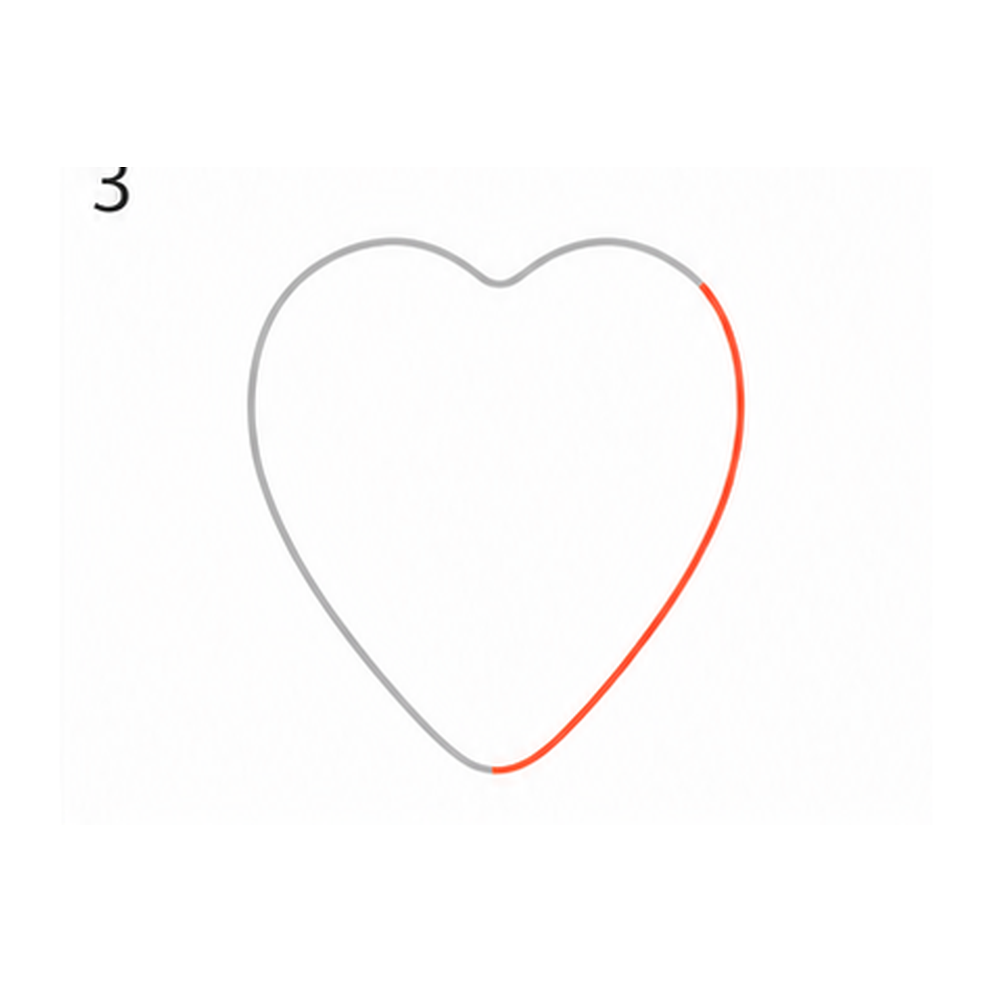 Step 3 of how to draw a strawberry: complete the berry shape.