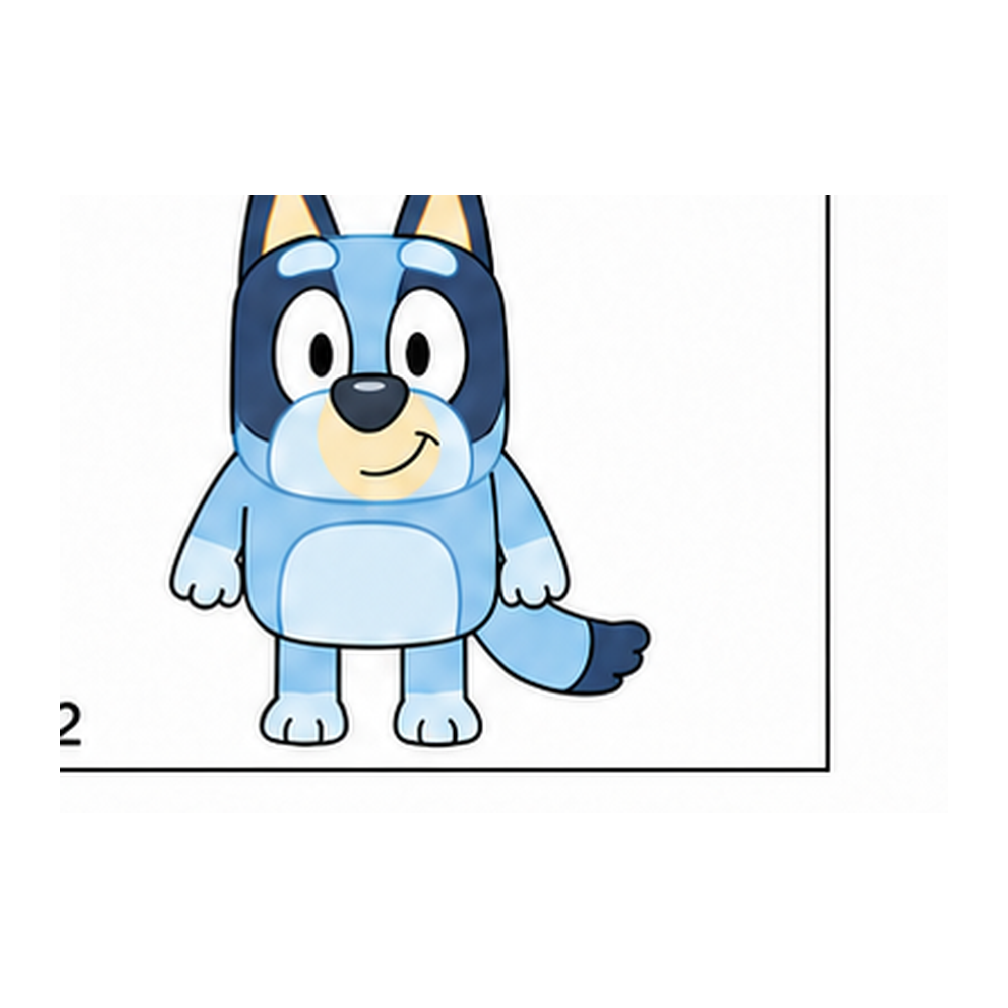 Finished, colored how to draw bluey: easy step-by-step tutorial drawing
