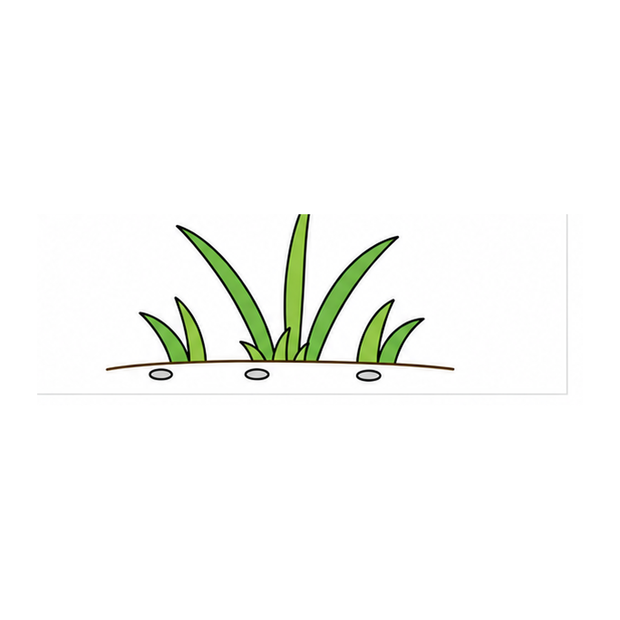 Finished, colored how to draw grass: easy step-by-step tutorial drawing