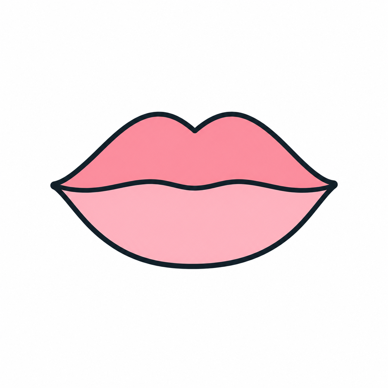 Finished, colored how to draw lips step by step drawing