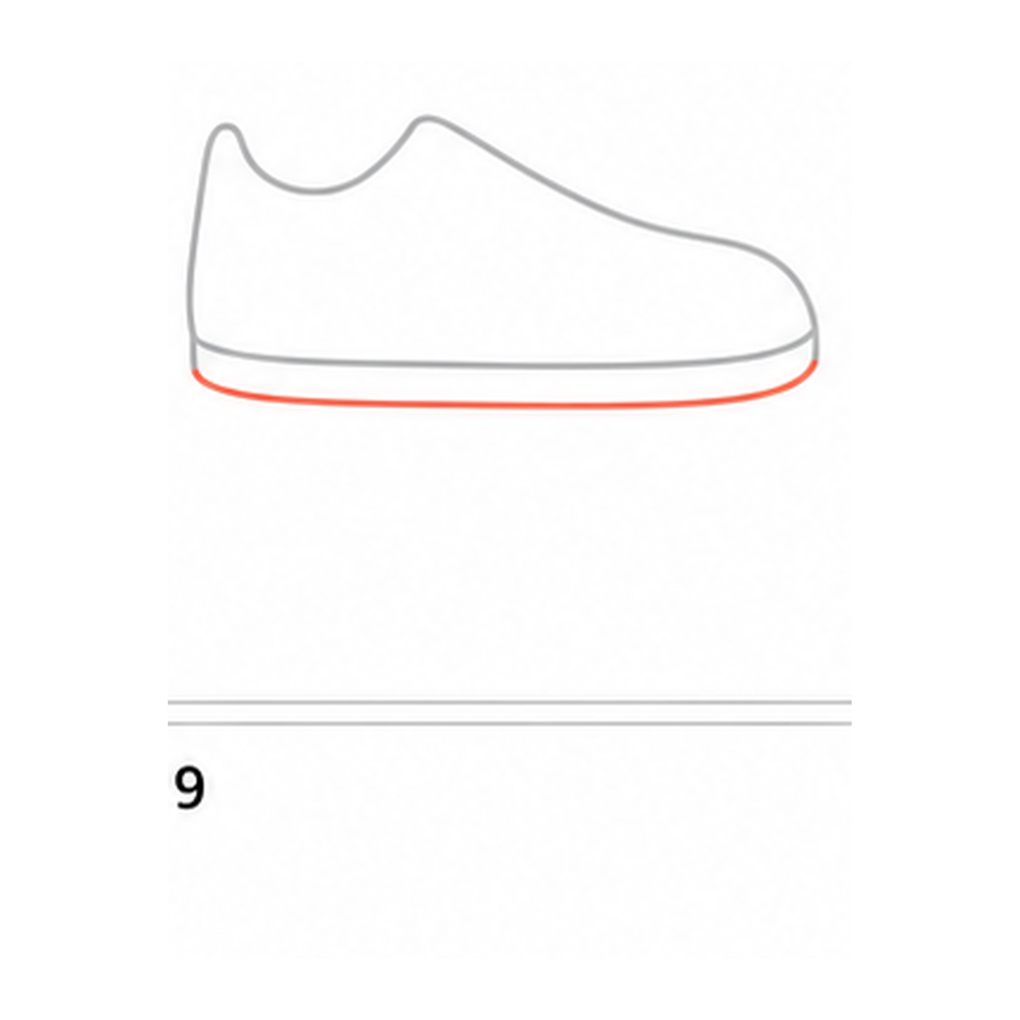 Step 5 of how to draw shoes: add the outsole.