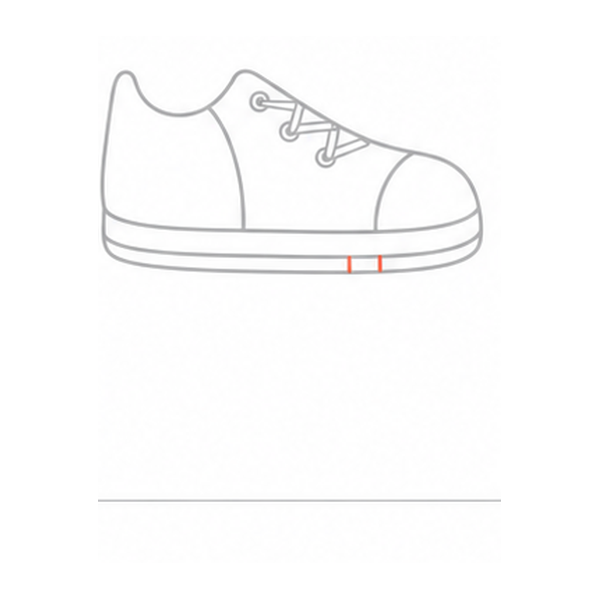 Step 10 of how to draw shoes: add the tread marks.