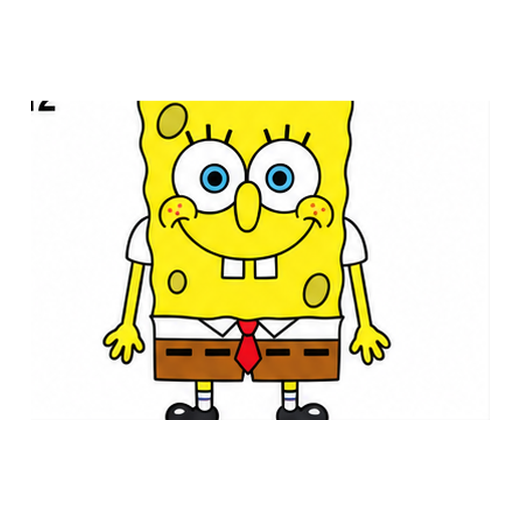 Finished, colored how to draw spongebob: easy step-by-step tutorial drawing