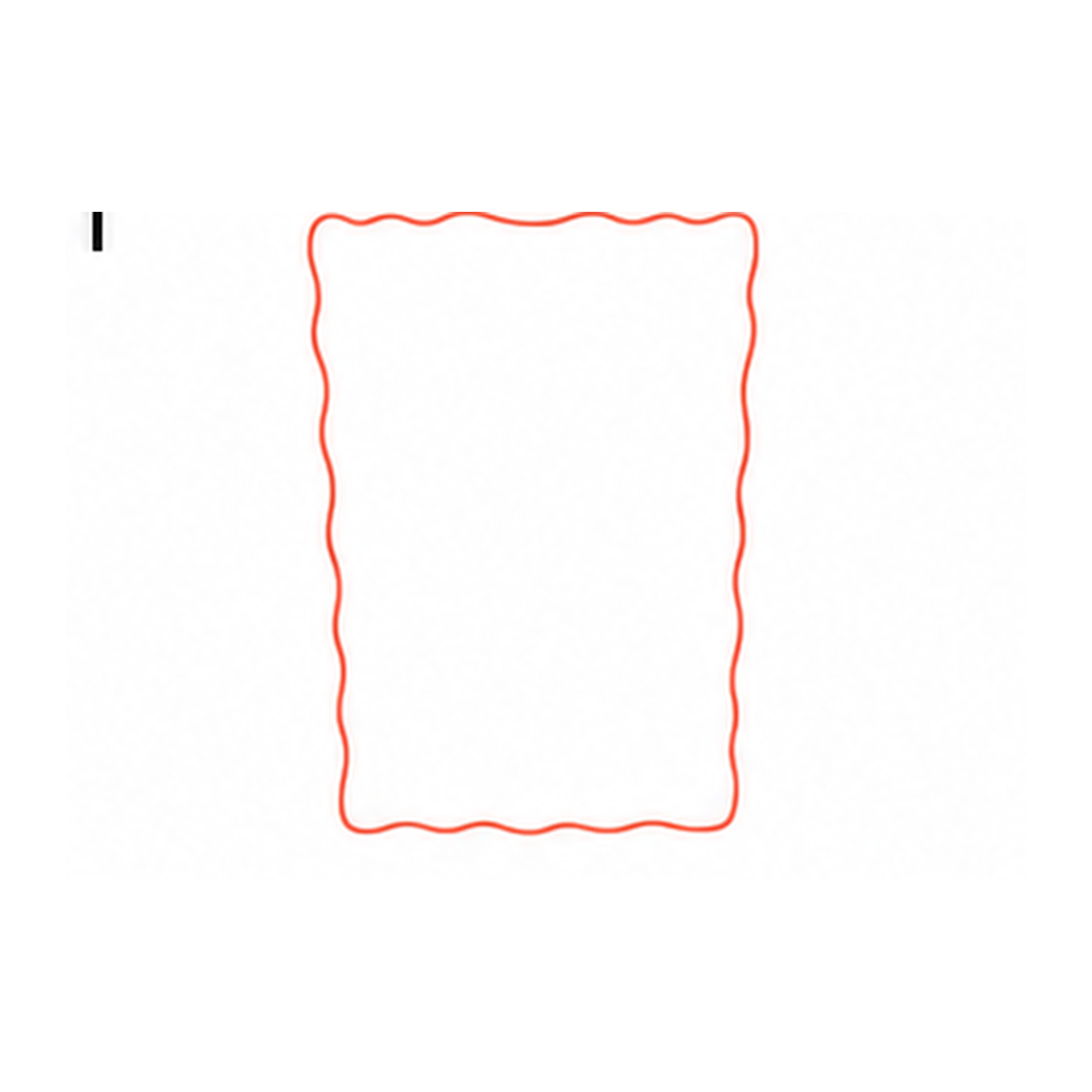 Step 1 of how to draw spongebob: draw the sponge body.