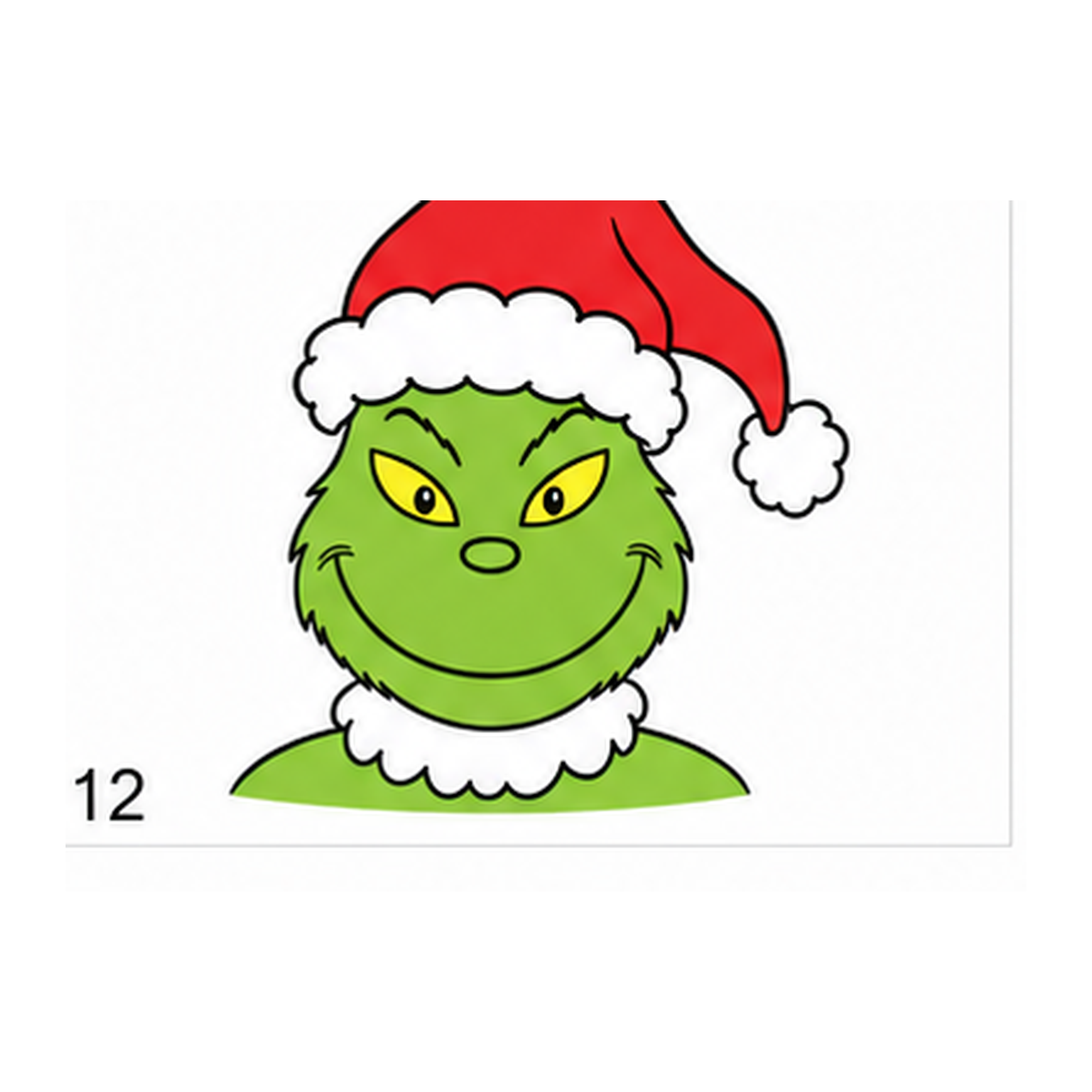 Finished, colored how to draw the grinch: easy step-by-step tutorial drawing
