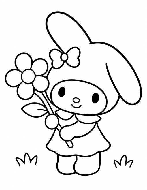 My Melody 001 My Melody With Flower