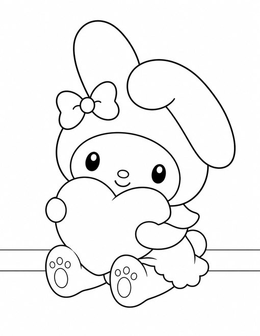 My Melody 003 My Melody Hugging Heart
