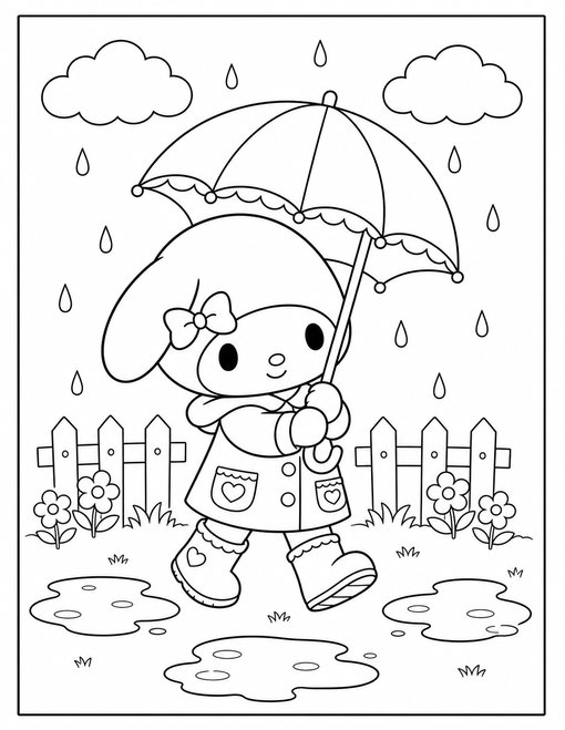 My Melody 009 My Melody Rainy Day