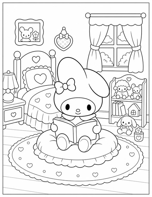 My Melody 010 My Melody Bedroom Reading