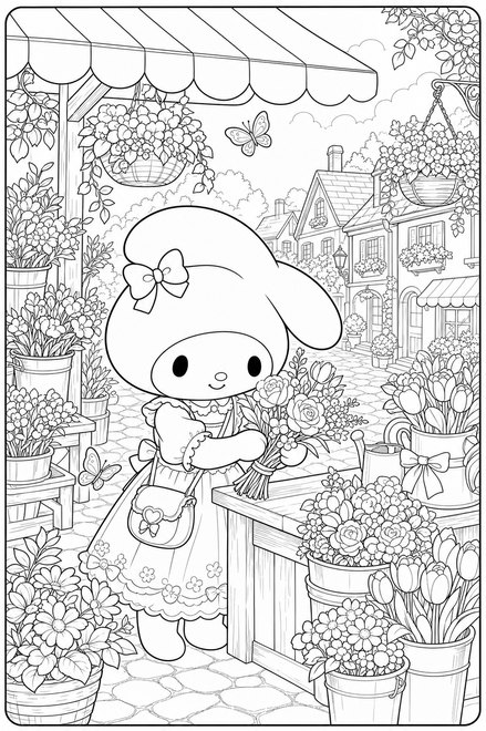 My Melody 014 My Melody Flower Market