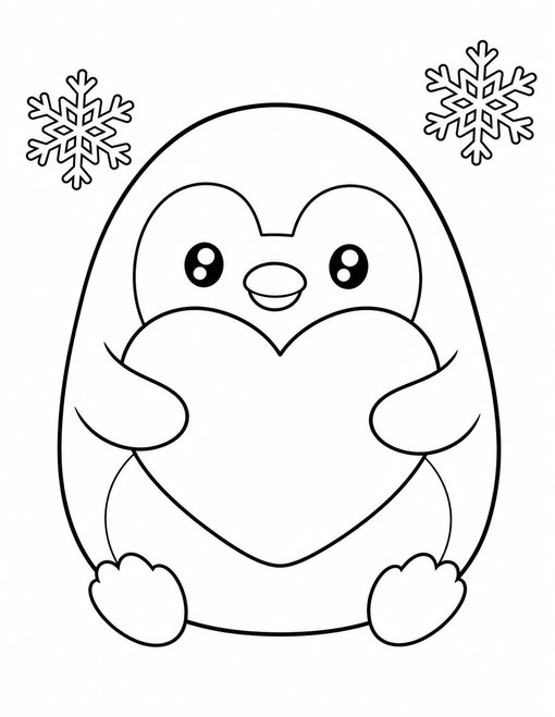 Penguin With Heart