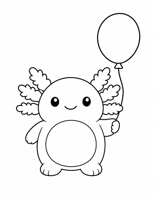 Axolotl With Balloon