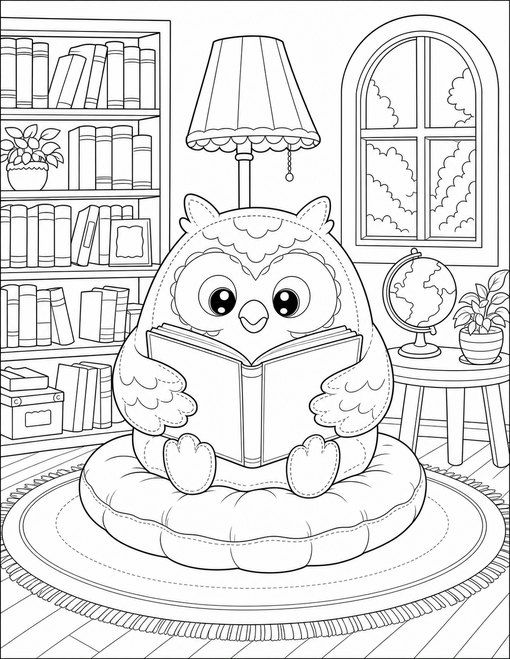 Owl Library Reading