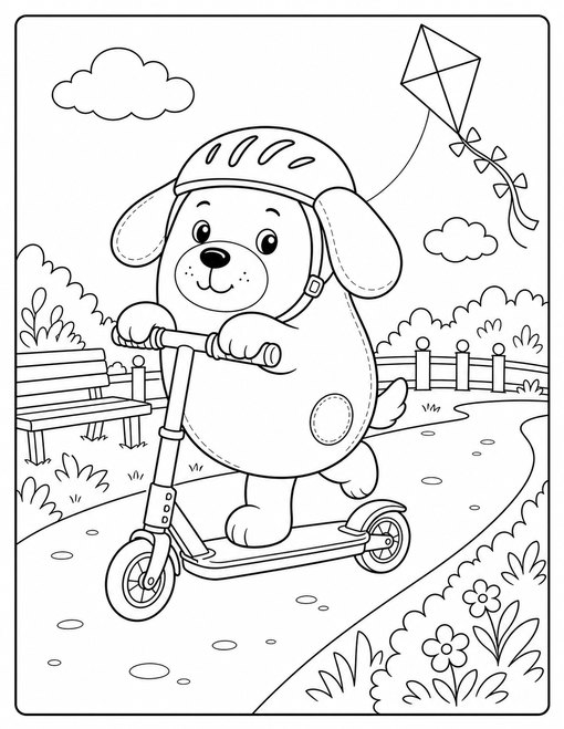Dog Riding Scooter