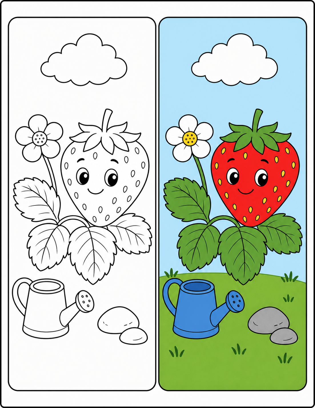 Strawberry Coloring Pages