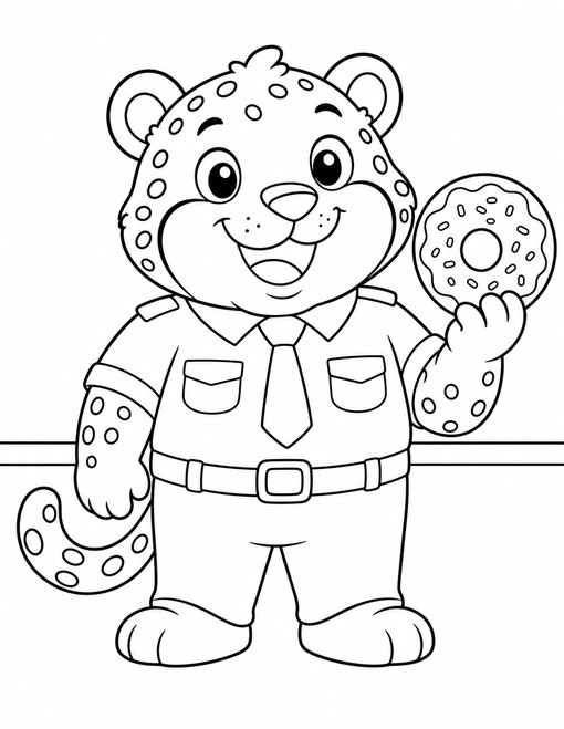 Cheetah Officer Pastry