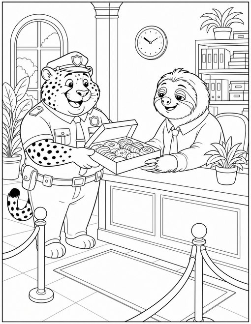 Cheetah Sloth Pastry Delivery
